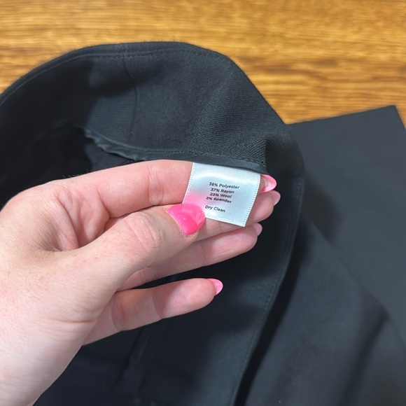 NWT Talbots Black Heritage Wide Leg Pants Wool Blend Size 12 Minimalist Capsule - Picture 8 of 12